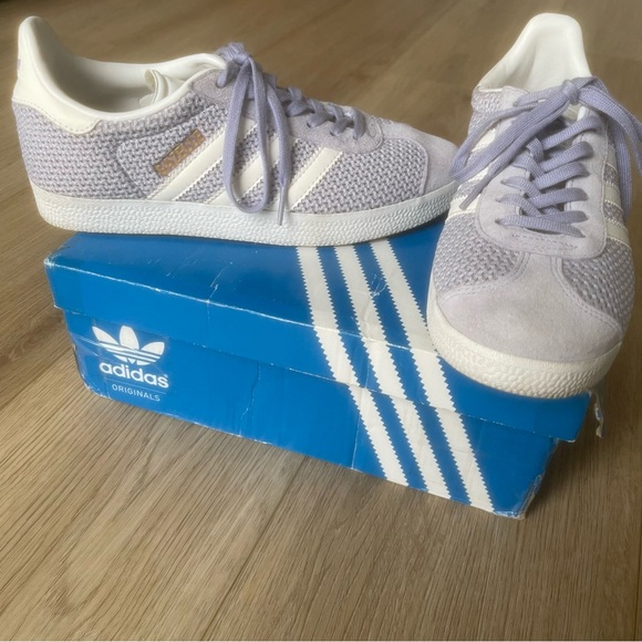 ADIDAS -Gazelle purple and white sneakers - Picture 11 of 14